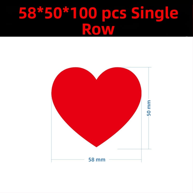 Цветен ръкописен етикет с голямо сърце – карикатурен самозалепващ етикет за имена, Wright Riley, материал: покрита хартия със лепило, персонализируем, подходящ за подарък