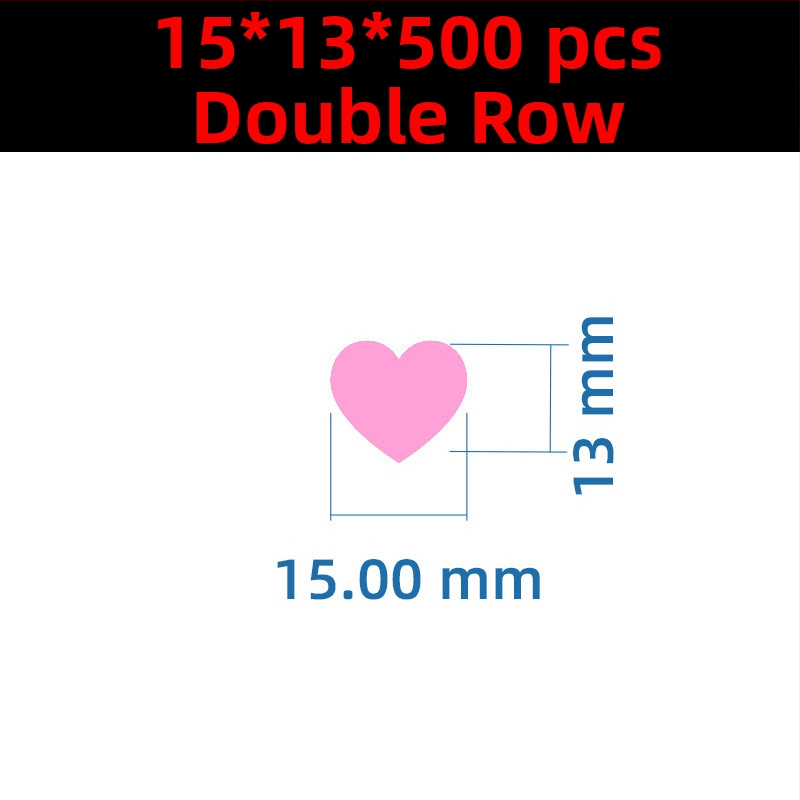 Цветен ръкописен етикет с голямо сърце – карикатурен самозалепващ етикет за имена, Wright Riley, материал: покрита хартия със лепило, персонализируем, подходящ за подарък