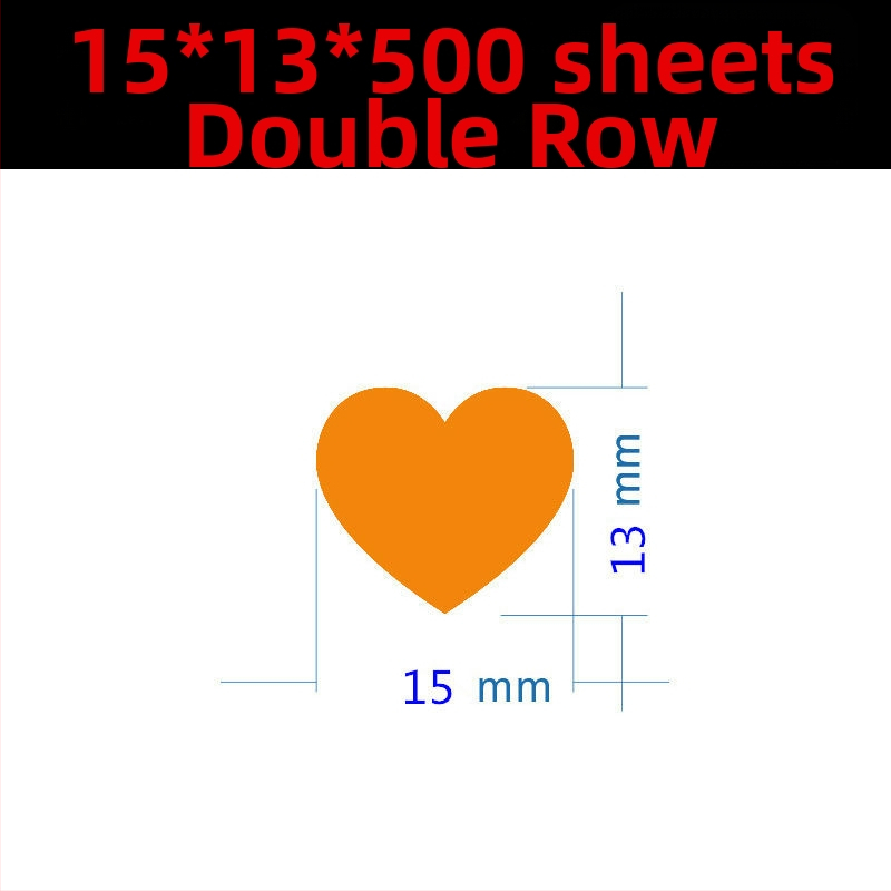 Цветен ръкописен етикет с голямо сърце – карикатурен самозалепващ етикет за имена, Wright Riley, материал: покрита хартия със лепило, персонализируем, подходящ за подарък