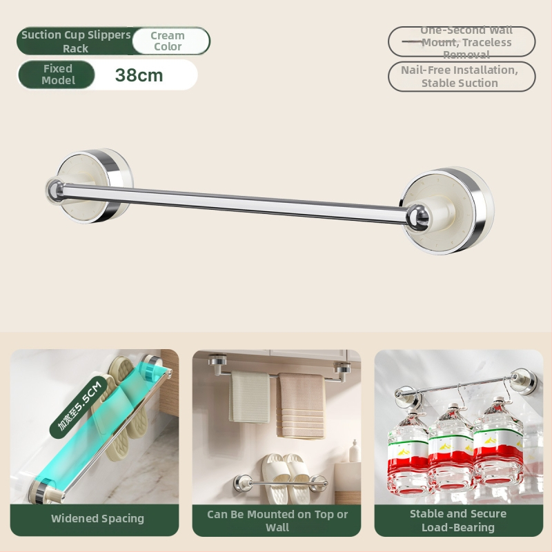 Suport prosop cu ventuză, montaj pe perete, din plastic, lansare mai 2025, ambalaj 49/42/30 buc., personalizare disponibilă