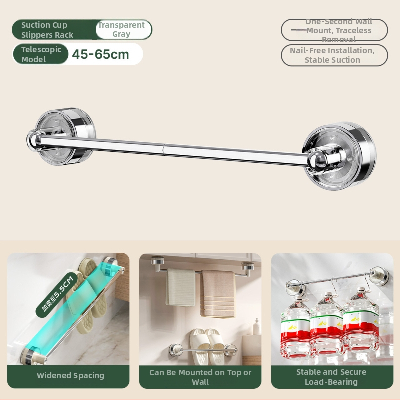 Suport prosop cu ventuză, montaj pe perete, din plastic, lansare mai 2025, ambalaj 49/42/30 buc., personalizare disponibilă