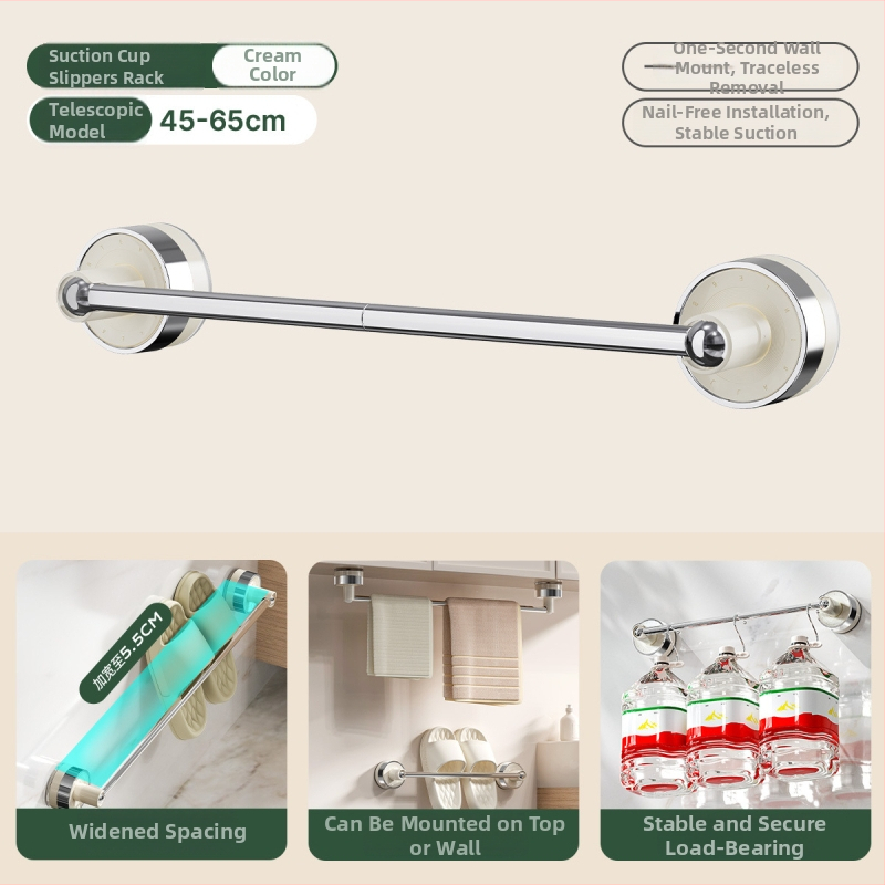 Suport prosop cu ventuză, montaj pe perete, din plastic, lansare mai 2025, ambalaj 49/42/30 buc., personalizare disponibilă