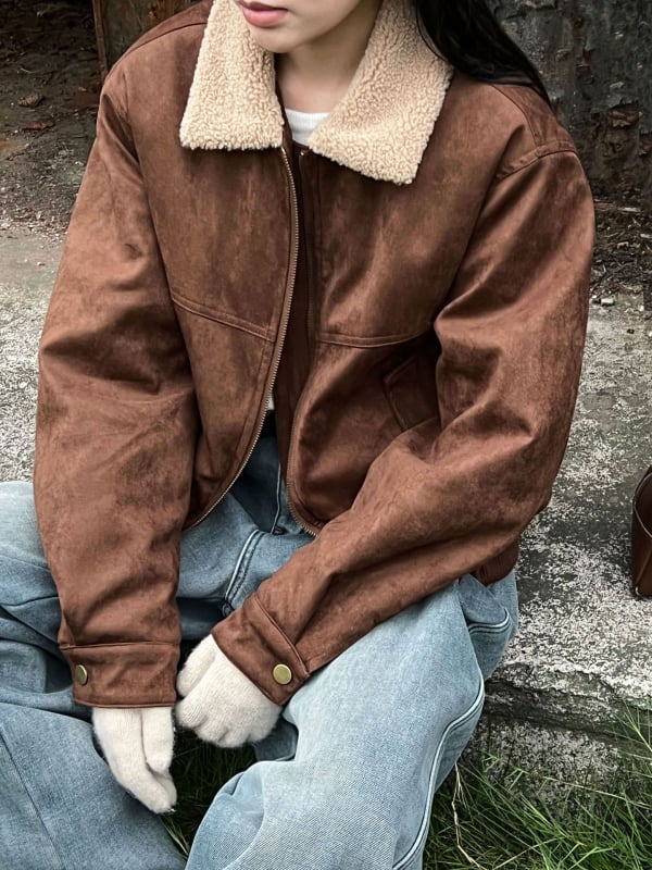 Jakna s književno retro stilom, poliester, raglan rukavi, zip zatvarač