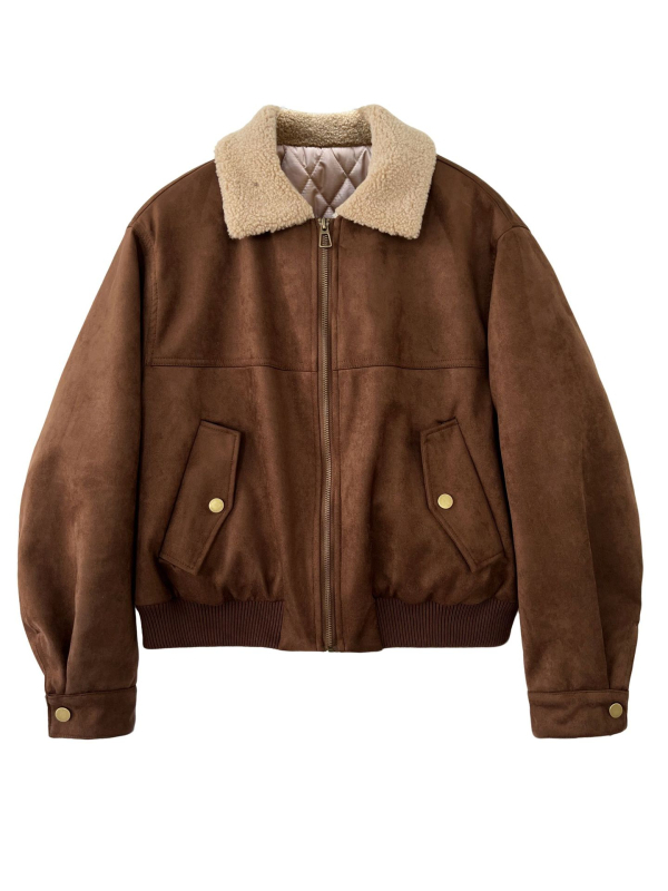 Jakna s književno retro stilom, poliester, raglan rukavi, zip zatvarač