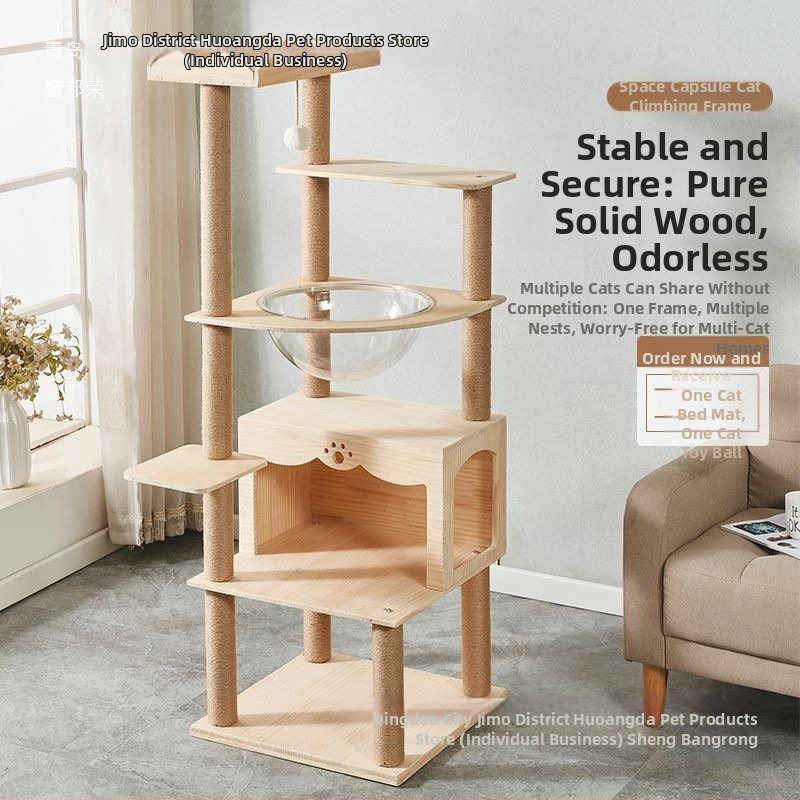 Πλαίσιο ανάβασης γάτας από φλανελ ύφασμα, φωλίτσα γάτας, κατάλληλο για γάτες, μάρκα Sheng bangrong, προέλευση Κίνα