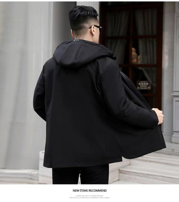 Ανδρικό παρκά από γούνα νέρκ με αποσπώμενο εσωτερικό, γούνινο γιακά από αλεπού, κουκούλα, φερμουάρ