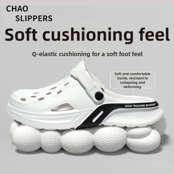 Sandale pentru bărbați din EVA, stil coreean, pentru exterior, partea superioară EVA, talpa EVA, călcâi plat