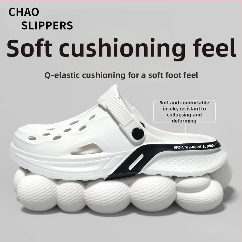 Sandale pentru bărbați din EVA, stil coreean, pentru exterior, partea superioară EVA, talpa EVA, călcâi plat