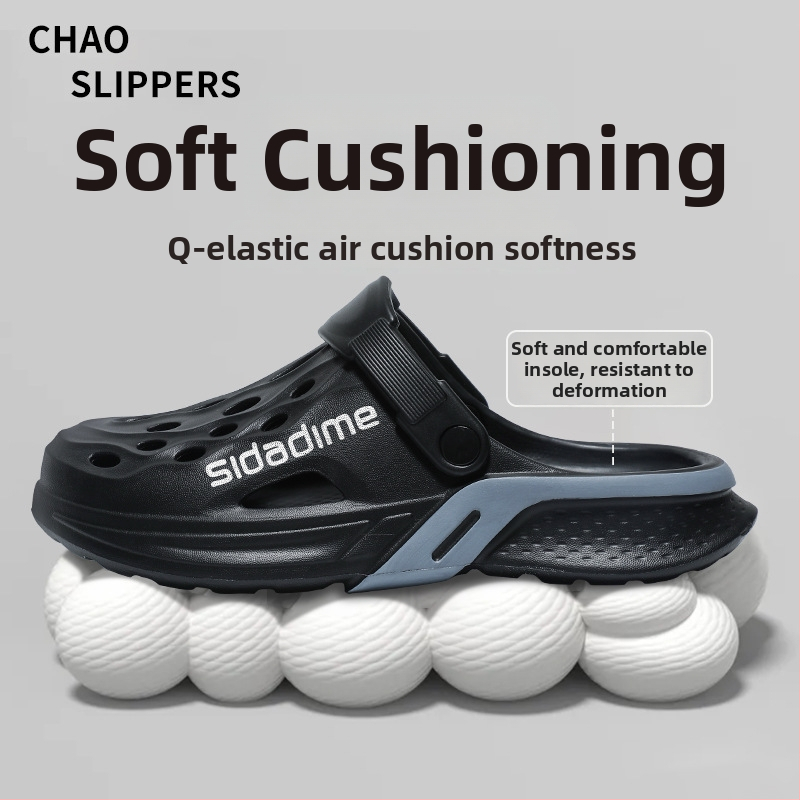 Sandale pentru bărbați din EVA, stil coreean, pentru exterior, partea superioară EVA, talpa EVA, călcâi plat