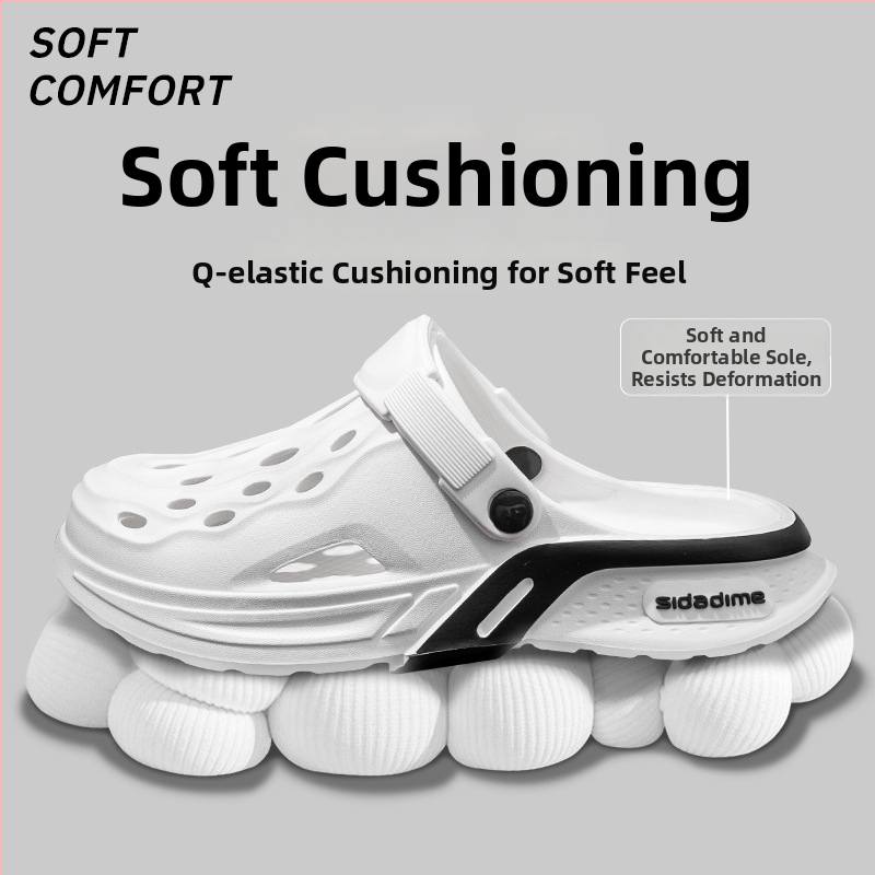 Sandale pentru bărbați din EVA, stil coreean, pentru exterior, partea superioară EVA, talpa EVA, călcâi plat