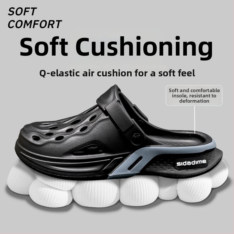 Sandale pentru bărbați din EVA, stil coreean, pentru exterior, partea superioară EVA, talpa EVA, călcâi plat