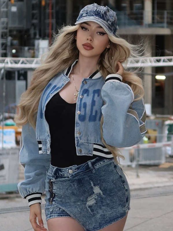 Cropp cardigan s dlhými rukávmi, potlač, kruhový výstrih, voľný strih, krátka dĺžka