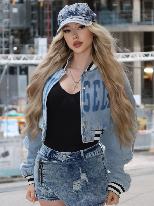 Cropp cardigan s dlhými rukávmi, potlač, kruhový výstrih, voľný strih, krátka dĺžka