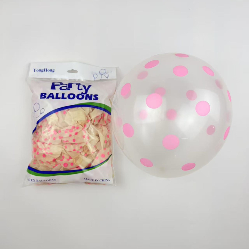 Latex dekoratív lufi, gömb alakú, nyomtatott logóval