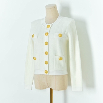 Cardigan din viscoză, mâneci lungi, guler rotund, lungime scurtă