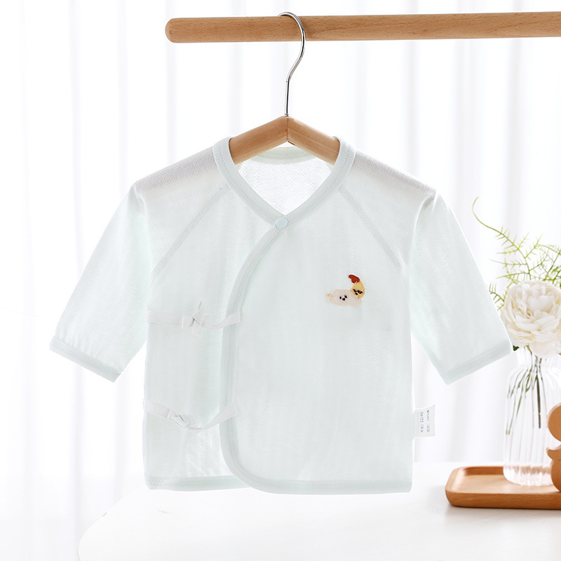 Novo rođen top s dugim rukavima u stilu monaha, 100% pamuk, okrugli ovratnik, unisex, za dob 0–12 mjeseci
