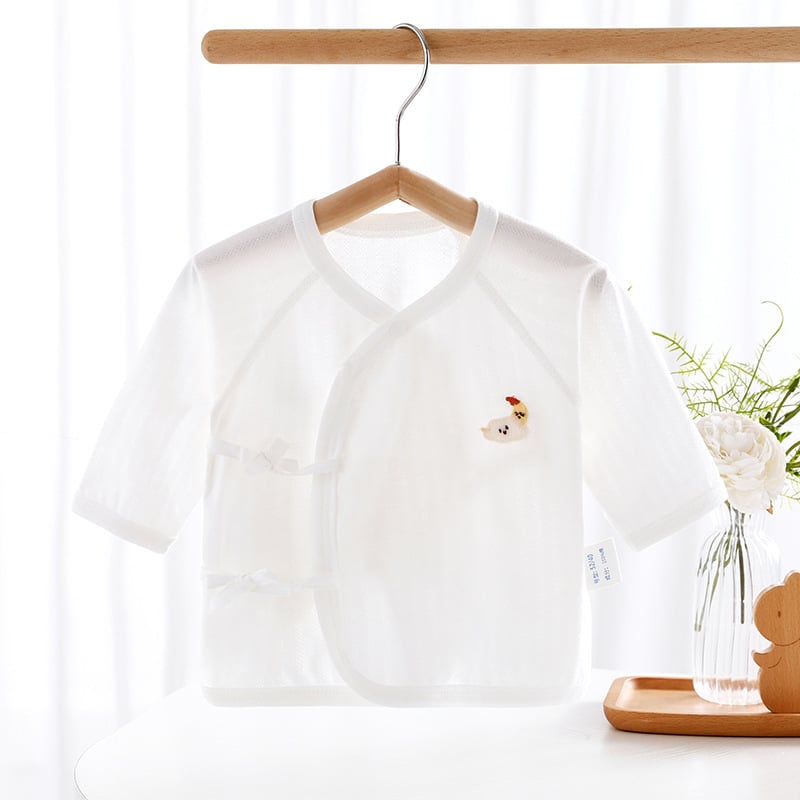 Novo rođen top s dugim rukavima u stilu monaha, 100% pamuk, okrugli ovratnik, unisex, za dob 0–12 mjeseci