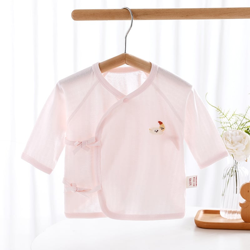 Novo rođen top s dugim rukavima u stilu monaha, 100% pamuk, okrugli ovratnik, unisex, za dob 0–12 mjeseci