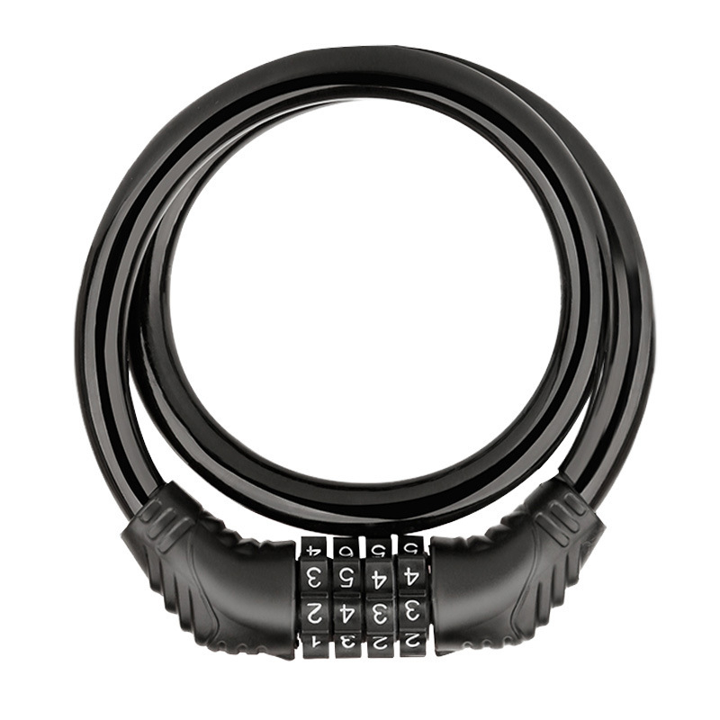 Велосипеден заключващ кабел против кражба, стоманен кабел, тегло 150 г, модел 65 leather ring lock, подходящ за велосипед, мотоциклет и електрическо превозно средство