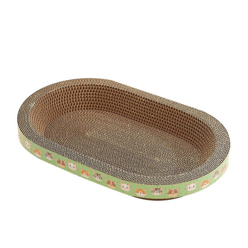 PTS Macska karmoló tál integrált fészekkel — hullámkartonból, kerek/ovális alak