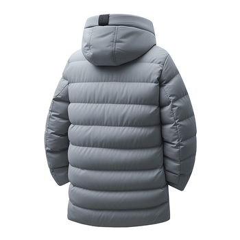 Muško pamučno jakna s kapuljom, debeli punjeni silk-pamuk, corduroy vanjski materijal, podstava od lana, srednja duljina, mladenački stil