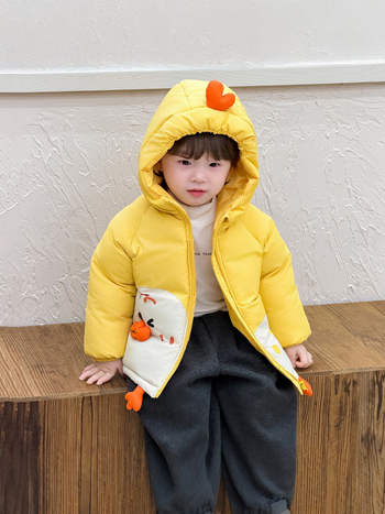 Детско палто от полиестер, унисекс, стояща яка, пълнеж полиестер, подплата 100% полиестер, за деца 1–3 години