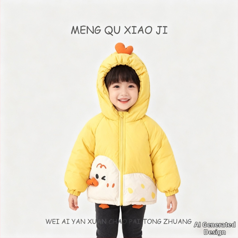 Детско палто от полиестер, унисекс, стояща яка, пълнеж полиестер, подплата 100% полиестер, за деца 1–3 години