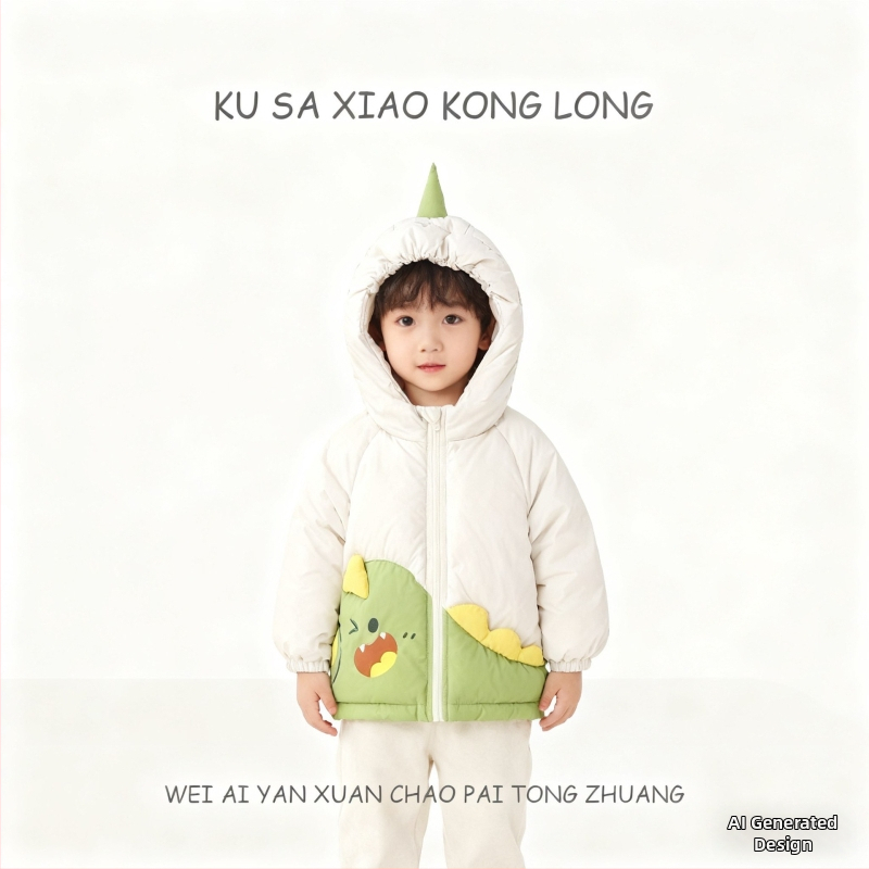 Детско палто от полиестер, унисекс, стояща яка, пълнеж полиестер, подплата 100% полиестер, за деца 1–3 години