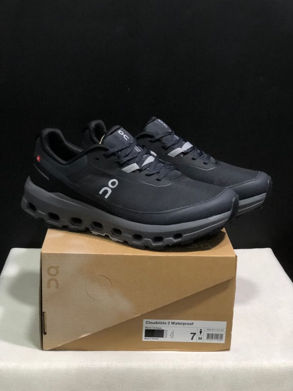 On Cloudvista 2 трейл маратонки за мъже и жени, водоустойчиви, омекотени, дишащи, нехлъзгаща подметка, мрежесто горно, връзки