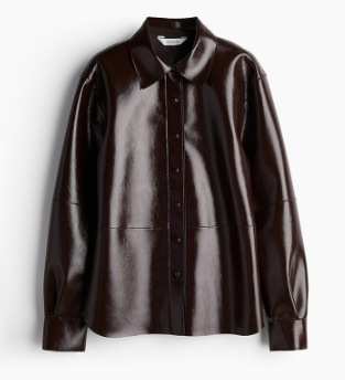 Komplet kožne jakne i kratke suknje, okrugli ovratnik, uska kroj, dugi rukavi, PU koža, elegantan gradski stil