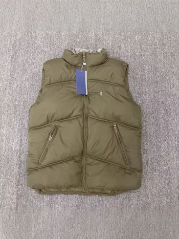 Muška bezrukavna jakna s punjenjem od pamuka, fleece podstava, vanjski najlon, slobodan kroj, jednofarbna, bočni džepovi