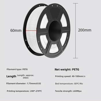 PLA 3D nyomtató filament, Coridi, hossz 330 m, sűrűség 1,25 g/cm³