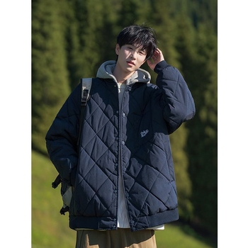 Muška baseball jakna plus veličine, s odvojivom kapuljom, zimski, širok kroj, gradski stil