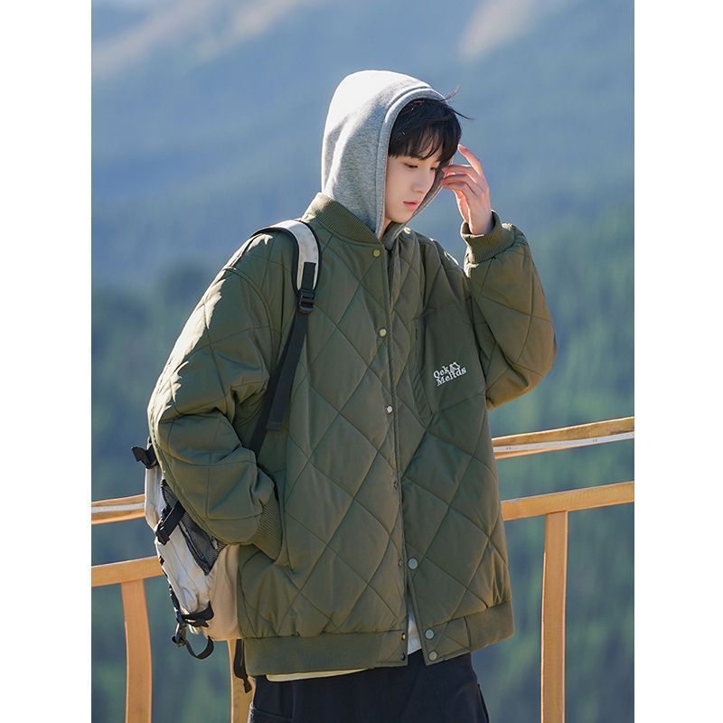 Muška baseball jakna plus veličine, s odvojivom kapuljom, zimski, širok kroj, gradski stil