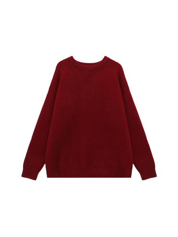 Pulover damă cu gât rotund, mâneci lungi, tricot acrilic-poliester, grosime medie, iarnă 2024