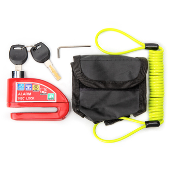 Lacăt antifurt cu disc pentru motocicletă, cu geantă de depozitare – portabil, din metal, impermeabil, rezistent la rugină, anti-derapant