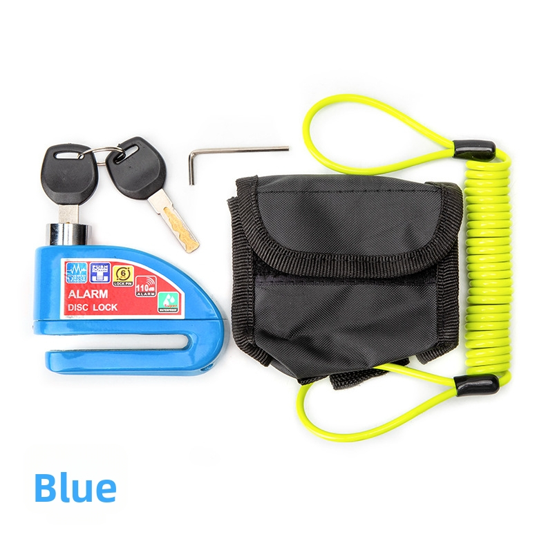 Lacăt antifurt cu disc pentru motocicletă, cu geantă de depozitare – portabil, din metal, impermeabil, rezistent la rugină, anti-derapant