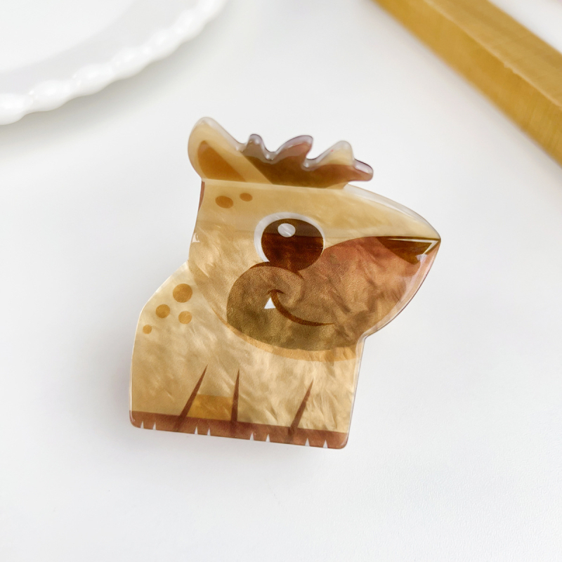 Berphiya clip de păr din acrilic – stil floral, drăguț, lucrat manual, prindere