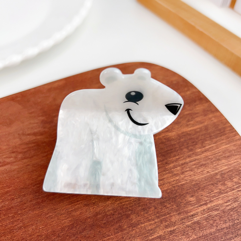 Berphiya clip de păr din acrilic – stil floral, drăguț, lucrat manual, prindere