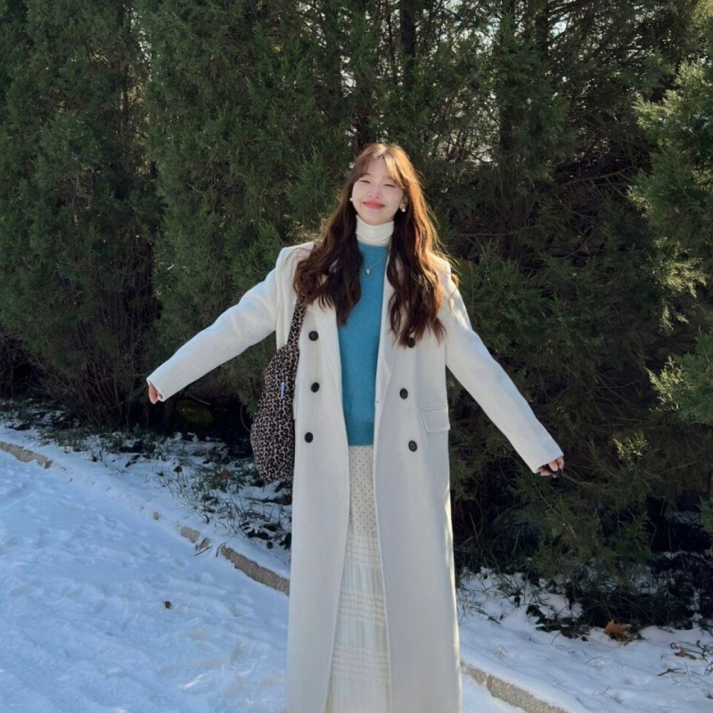 Pleteni top, ice silk materijal, okrugli izrez, princeze rukave, korejski stil ležernog kroja