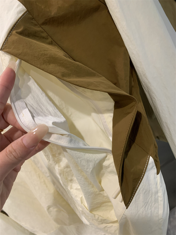 Kaput s 3D blokom boja, leden dojam, stojeći ovratnik, zatvarač, glavna tkanina najlon smjesa, UPF50+, trodimenzionalni džepovi, ljeto, unisex