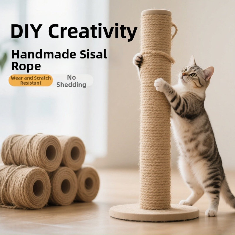 Mačací DIY sisalové lano – škrabadlo a lezecký rám, odolné voči škrabaniu, roztomilý štýl, Pillar Bird