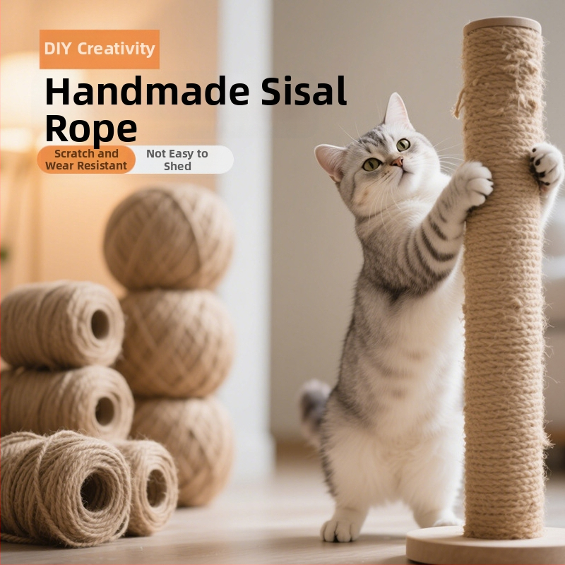 Mačací DIY sisalové lano – škrabadlo a lezecký rám, odolné voči škrabaniu, roztomilý štýl, Pillar Bird