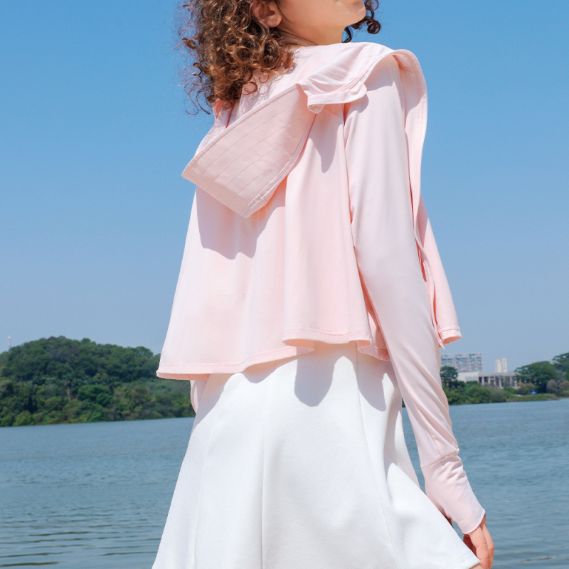 Женска блуза за UV защита UPF50+ с Ice Silk материя, качулка и дълги ръкави, бързосъхнеща – за лятна защита на открито