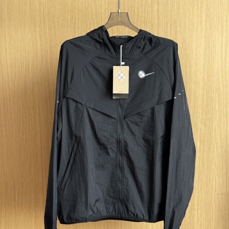 Външно ветроустойчиво яке с качулка – ice-silk плат, дишащо, бързосъхнещо, UV защита за летно бягане