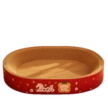 Σε ένα καταφύγιο γάτας και πίνακας γρατσουνίσματος – ανθεκτικό στη φθορά, χωρίς νιφάδες, τεσσάρων εποχών, υλικό: κυματοειδές χαρτί