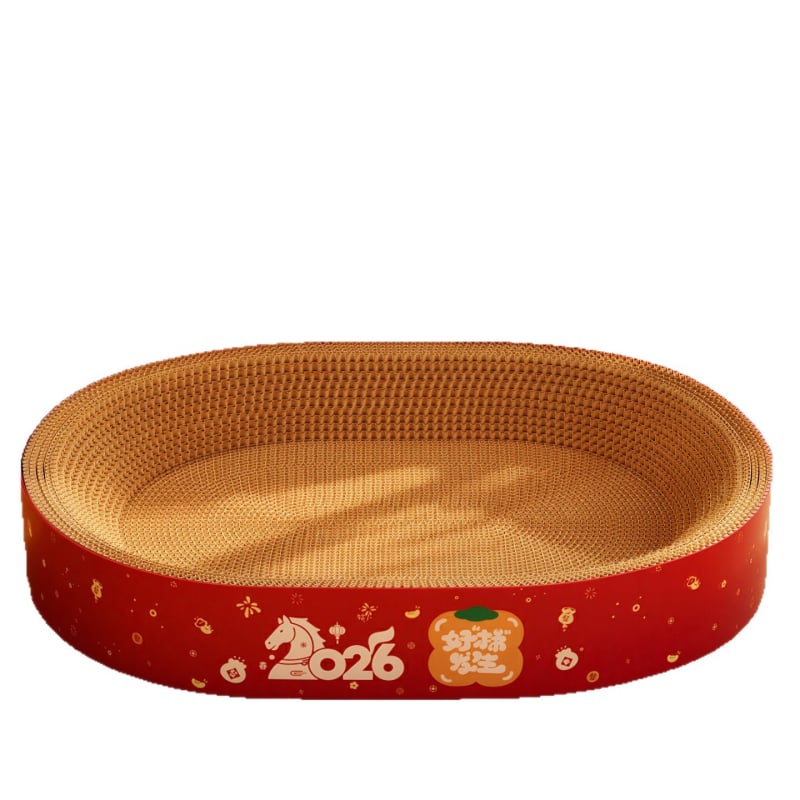 Σε ένα καταφύγιο γάτας και πίνακας γρατσουνίσματος – ανθεκτικό στη φθορά, χωρίς νιφάδες, τεσσάρων εποχών, υλικό: κυματοειδές χαρτί