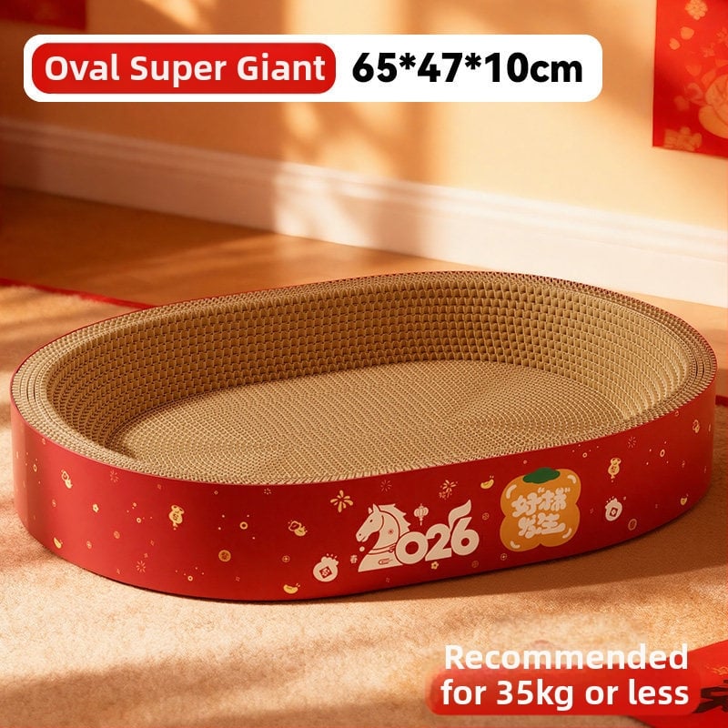 Σε ένα καταφύγιο γάτας και πίνακας γρατσουνίσματος – ανθεκτικό στη φθορά, χωρίς νιφάδες, τεσσάρων εποχών, υλικό: κυματοειδές χαρτί