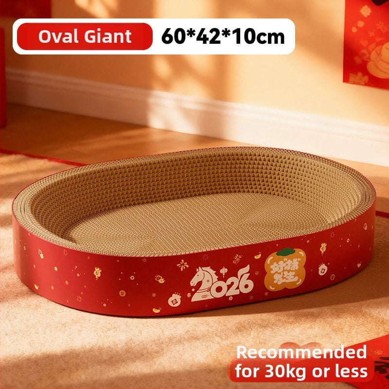 Σε ένα καταφύγιο γάτας και πίνακας γρατσουνίσματος – ανθεκτικό στη φθορά, χωρίς νιφάδες, τεσσάρων εποχών, υλικό: κυματοειδές χαρτί