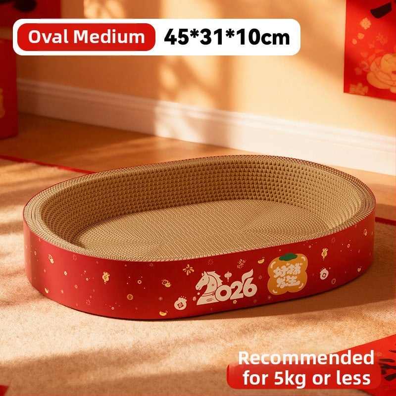 Σε ένα καταφύγιο γάτας και πίνακας γρατσουνίσματος – ανθεκτικό στη φθορά, χωρίς νιφάδες, τεσσάρων εποχών, υλικό: κυματοειδές χαρτί